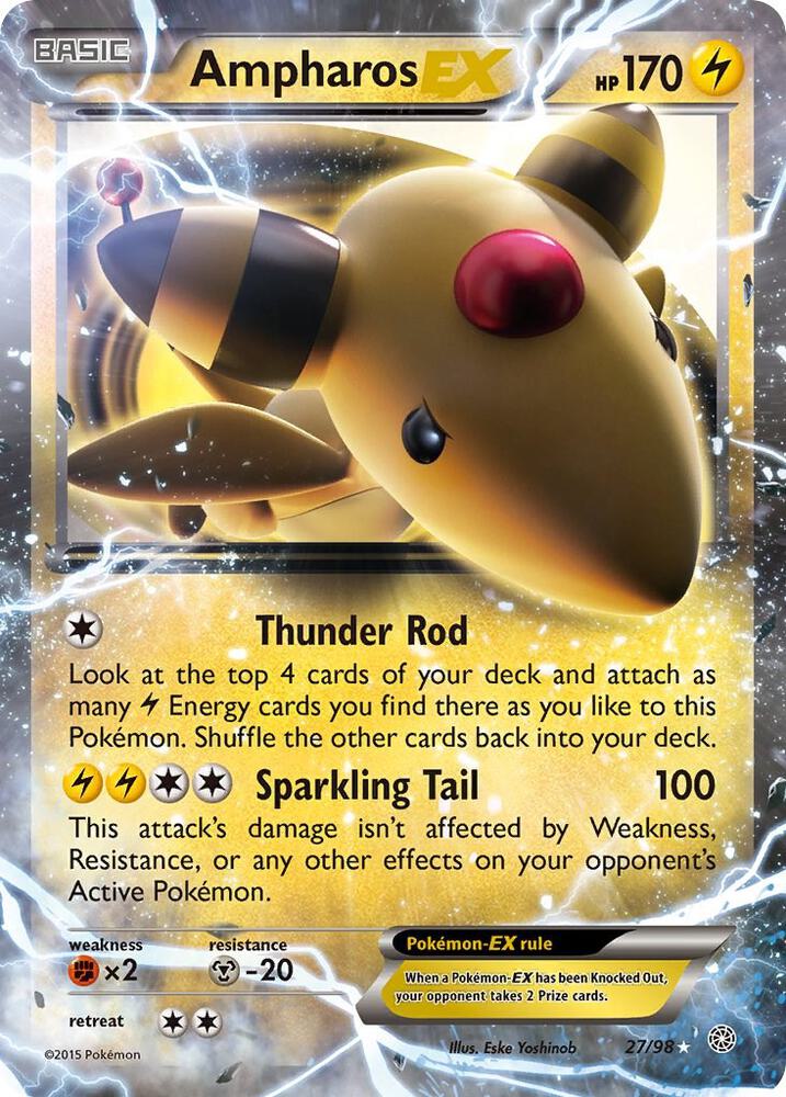 Pokemon Ampharos EX 27/98 Ancient Origins