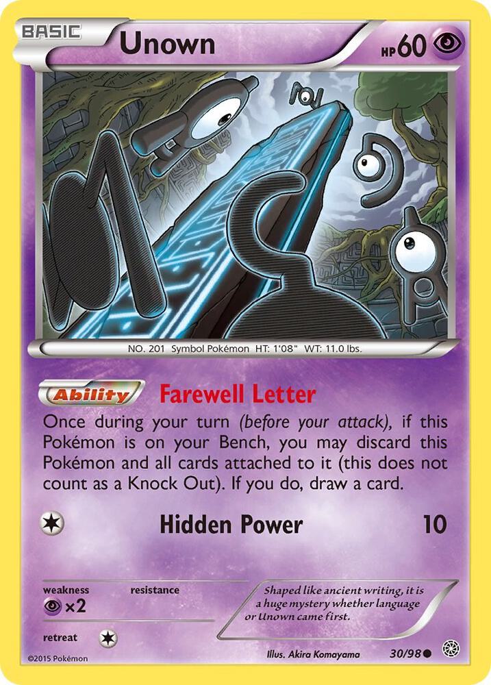 Pokemon Unown 30/98 Ancient Origins