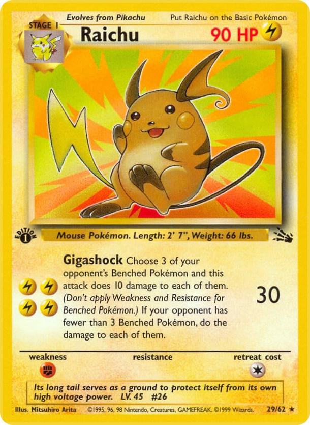 Pokemon Raichu #29 Fossil