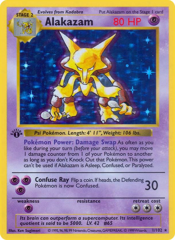 Pokemon Alakazam #1 Base Set