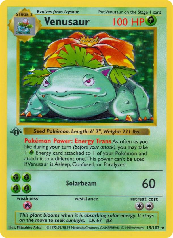 Pokemon Venusaur #15 Base Set