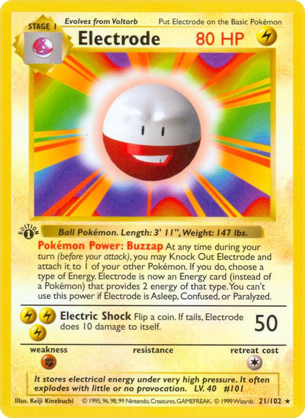 Pokemon Electrode #21 Base Set