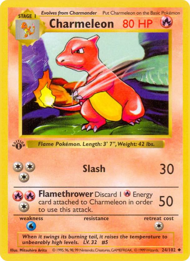 Pokemon Charmeleon #24 Base Set