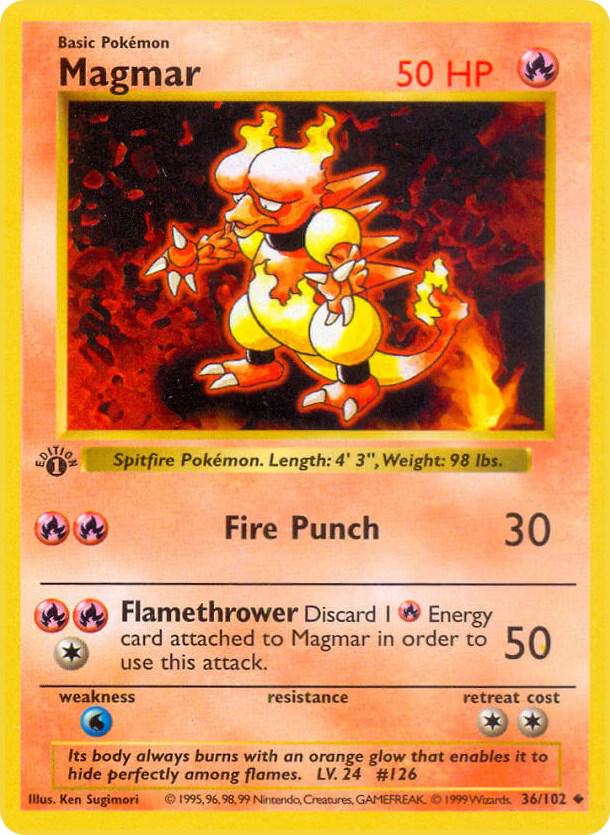 Pokemon Magmar #36 Base Set