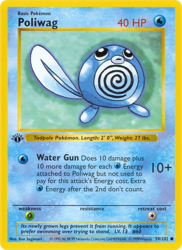 Pokemon Poliwag #59 Base Set