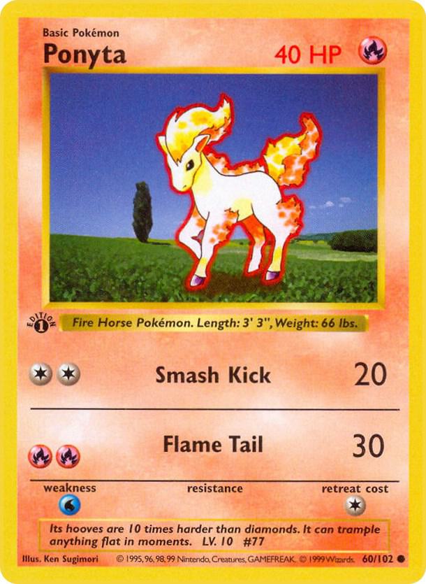 Pokemon Ponyta #60 Base Set