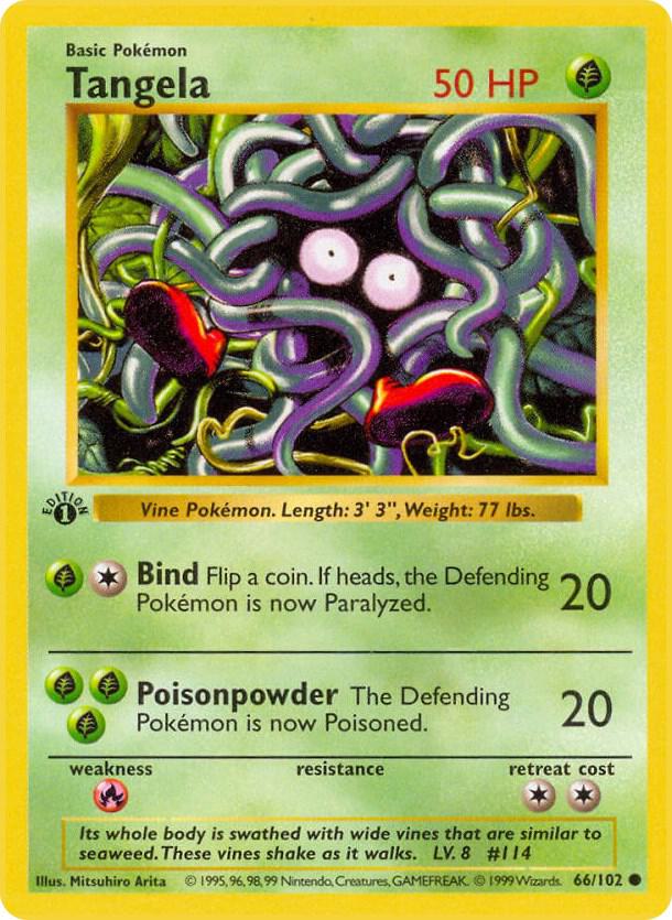 Pokemon Tangela #66 Base Set