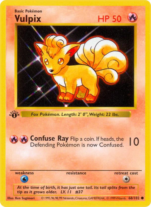 Pokemon Vulpix #68 Base Set