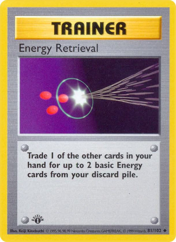 Pokemon Energy Retrieval #81 Base Set