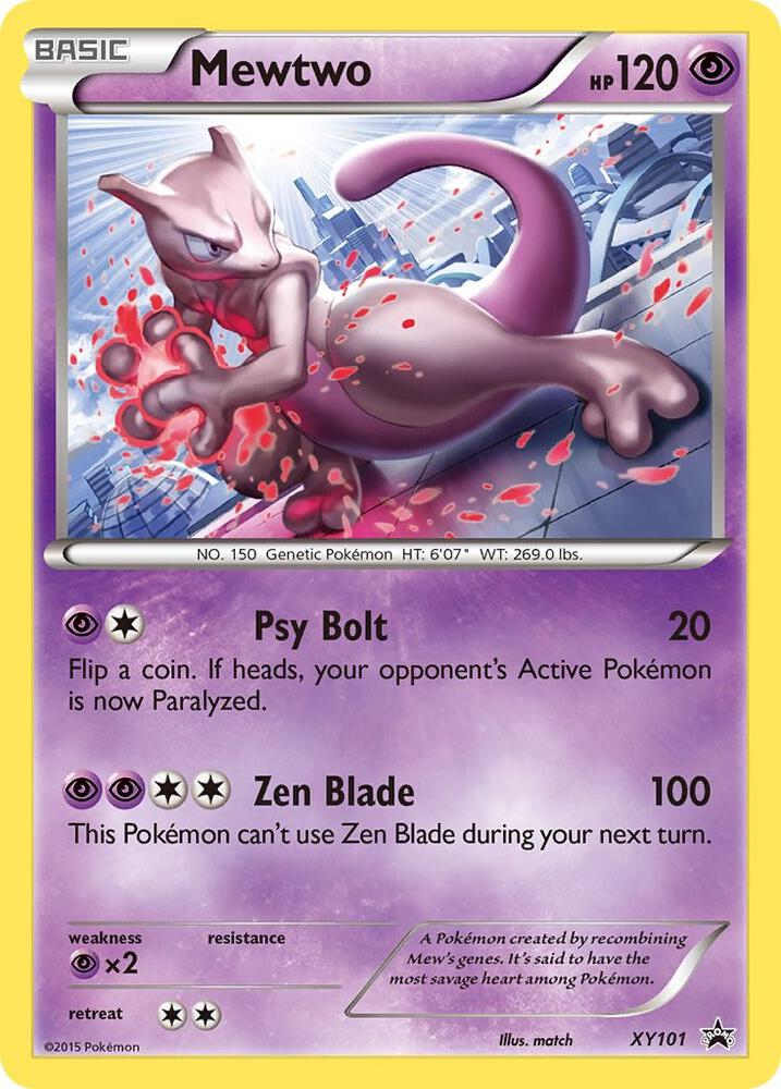 Pokemon Mewtwo XY101 XY Black Star Promos
