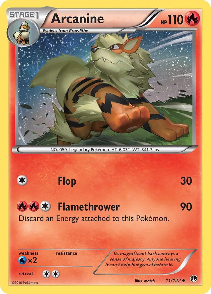 Pokemon Arcanine 11/122 BREAKpoint