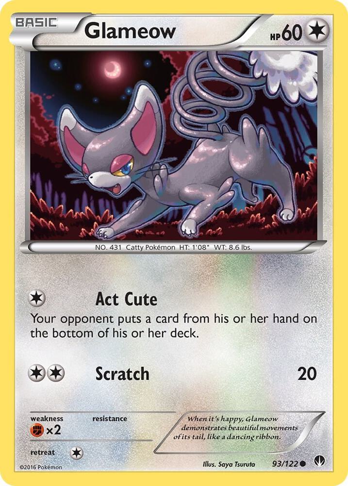 Pokemon Glameow 93/122 BREAKpoint