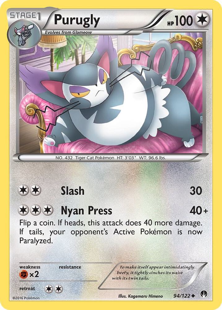 Pokemon Purugly 94/122 BREAKpoint
