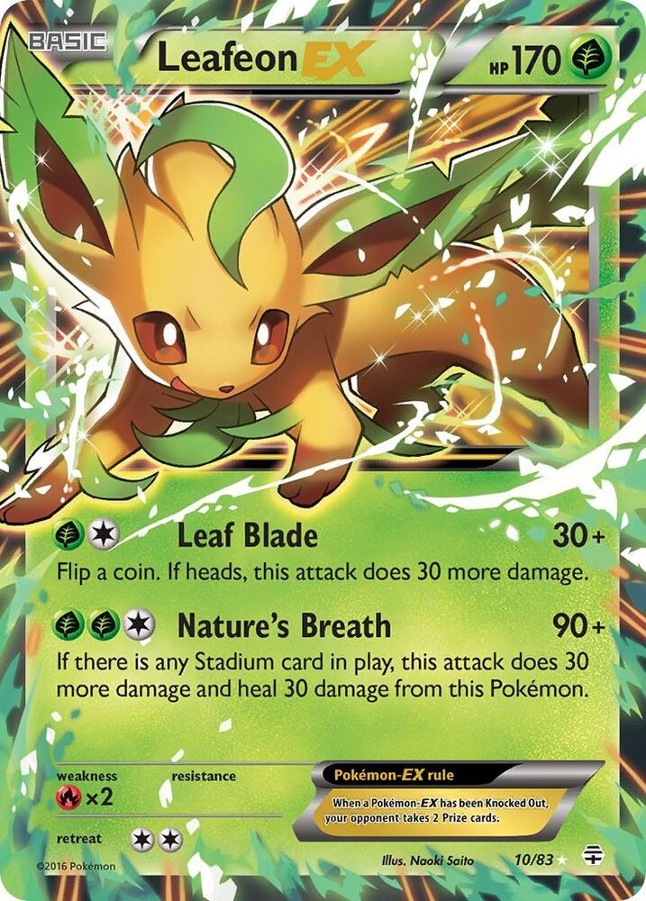 Pokemon Leafeon EX 10/83 Generations