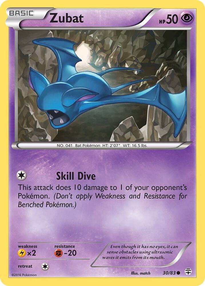 Pokemon Zubat 30/83 Generations
