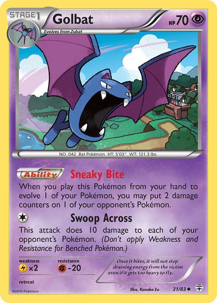 Pokemon Golbat 31/83 Generations