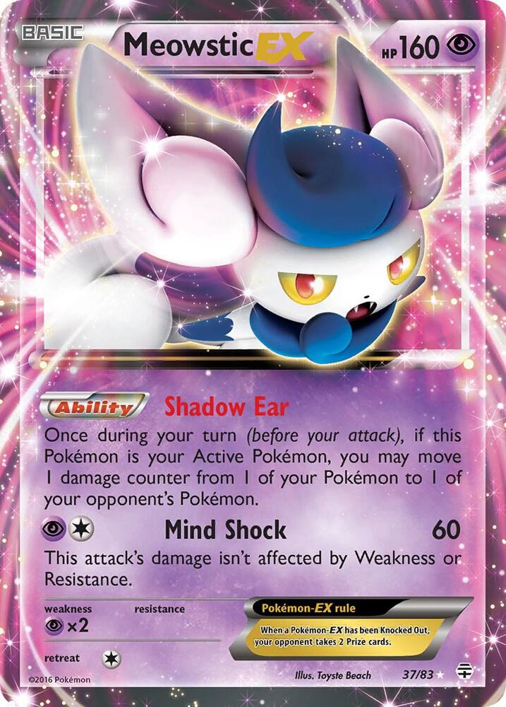 Pokemon Meowstic EX 37/83 Generations