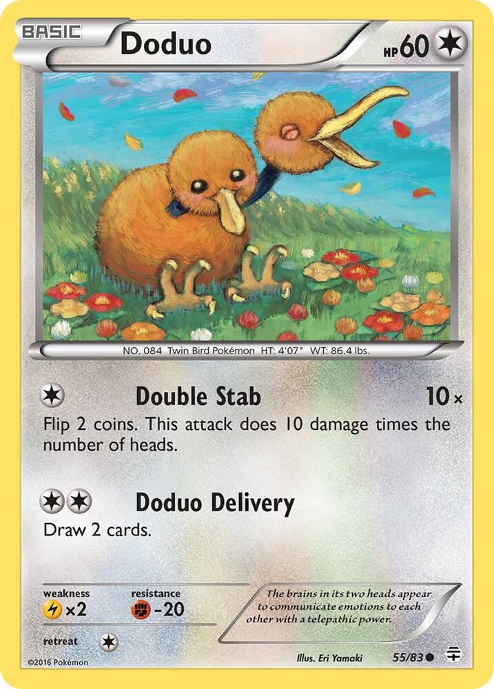 Pokemon Doduo 55/83 Generations