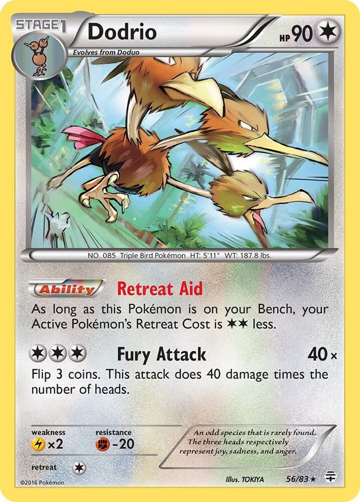 Pokemon Dodrio 56/83 Generations