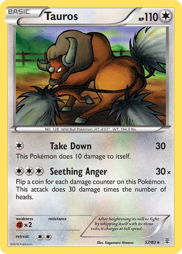 Pokemon Tauros 57/83 Generations