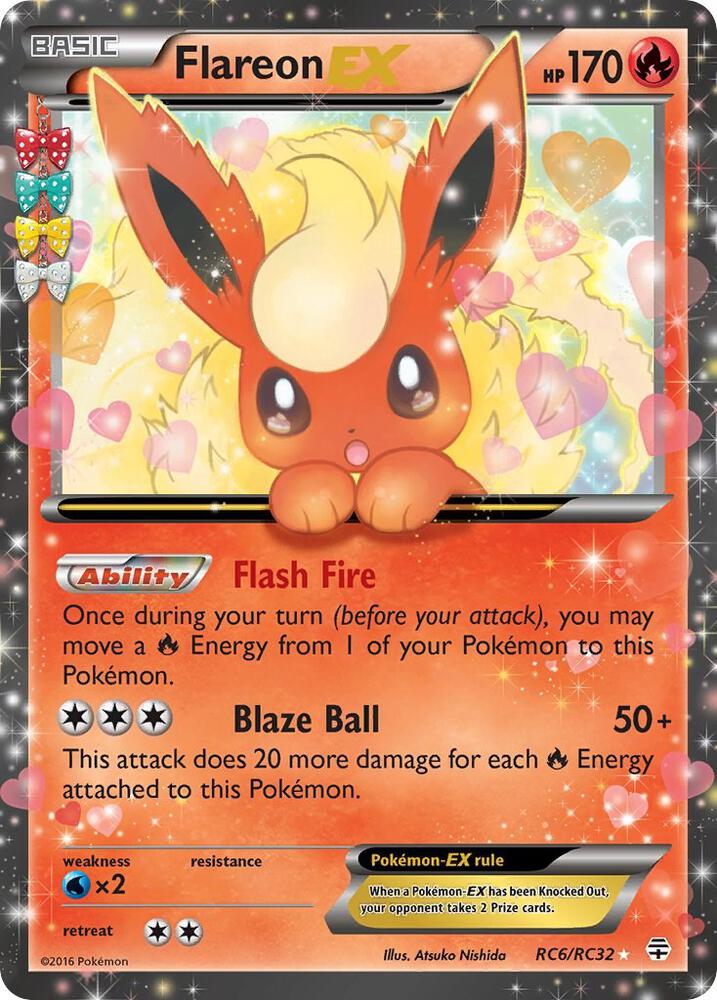 Pokemon Flareon EX RC6/RC32 Generations