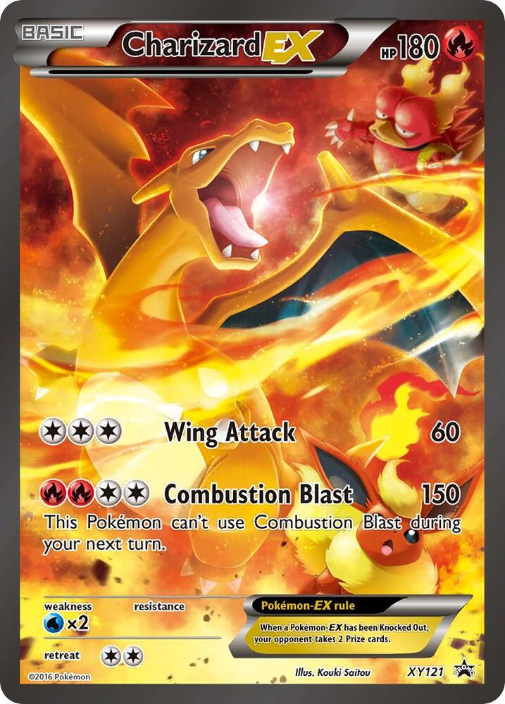Pokemon Charizard EX XY121 XY Black Star Promos