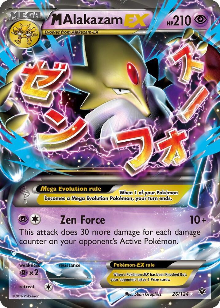 Pokemon M Alakazam EX 26/124 Fates Collide