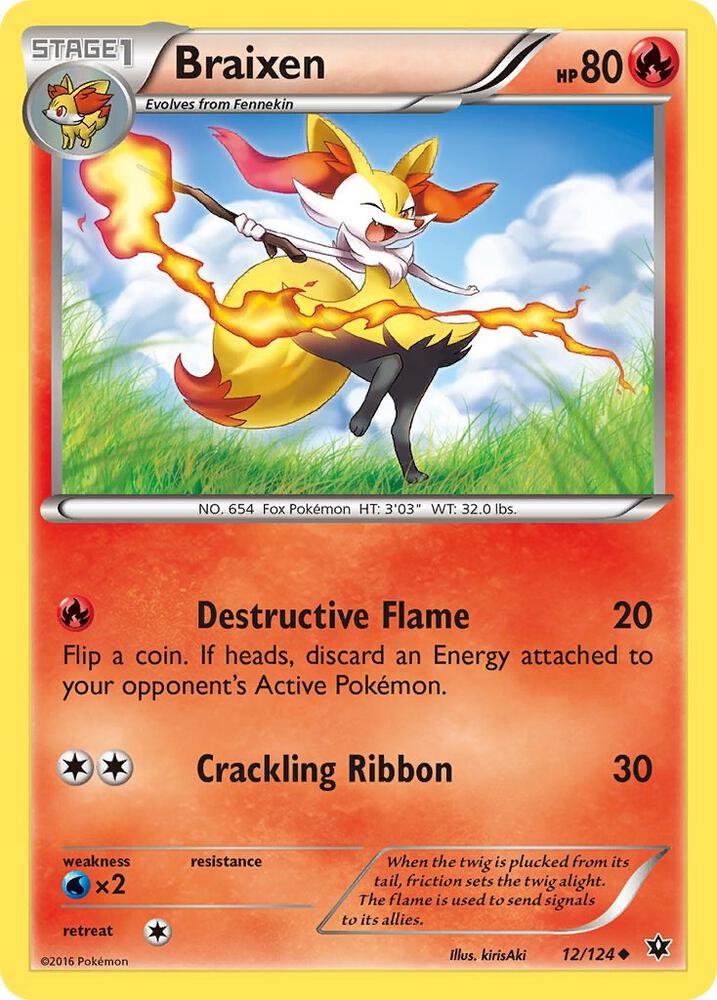 Pokemon Braixen 12/124 Fates Collide