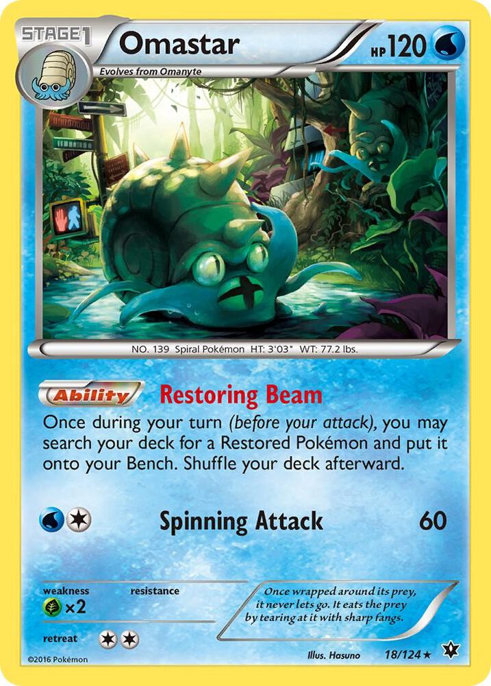 Pokemon Omastar 18/124 Fates Collide