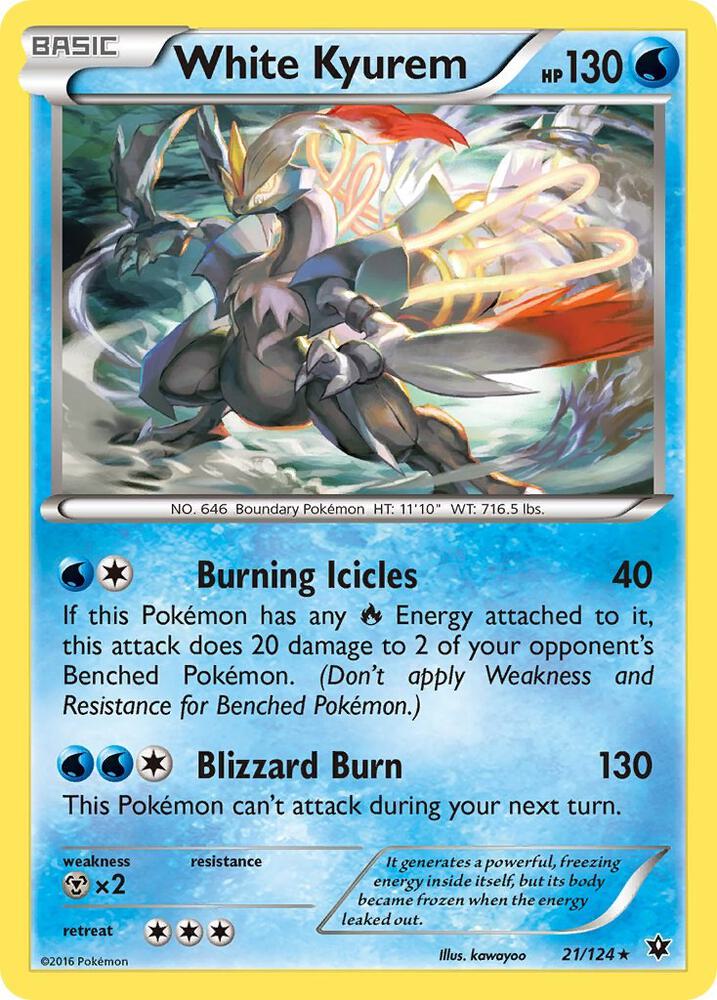 Pokemon White Kyurem 21/124 Fates Collide