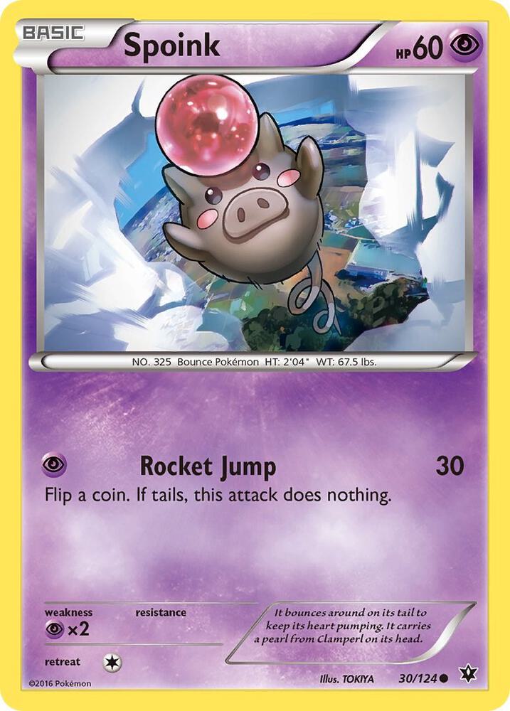 Pokemon Spoink 30/124 Fates Collide