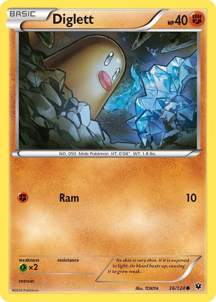 Pokemon Diglett 36/124 Fates Collide