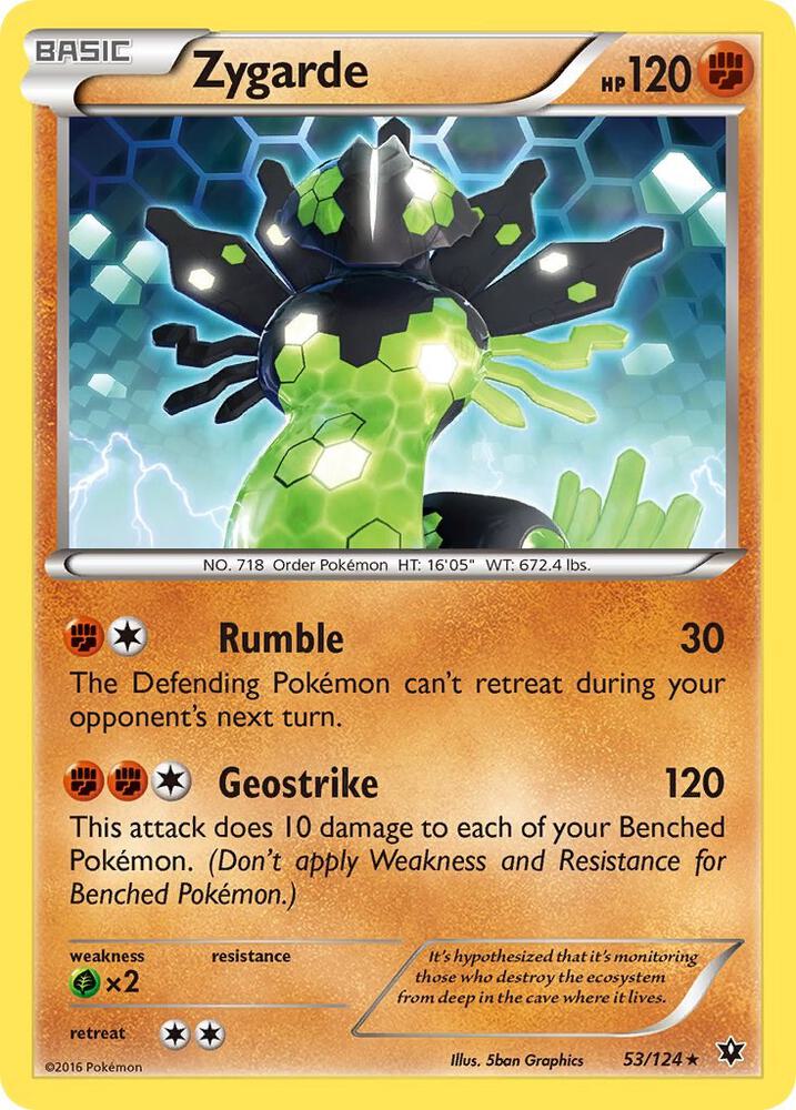 Pokemon Zygarde 53/124 Fates Collide