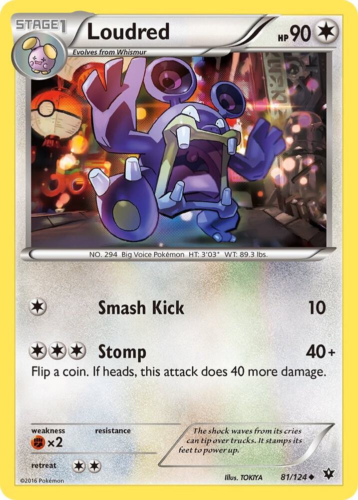 Pokemon Loudred 81/124 Fates Collide