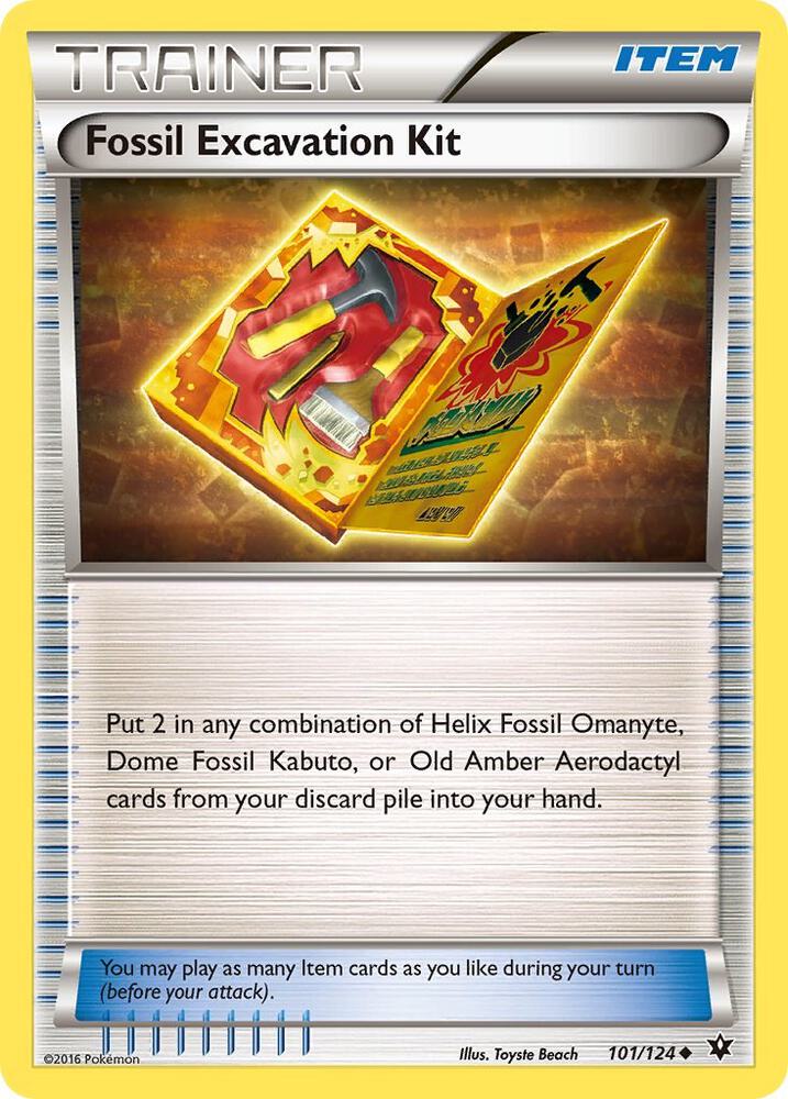 Pokemon Fossil Excavation Kit 101/124 Fates Collide