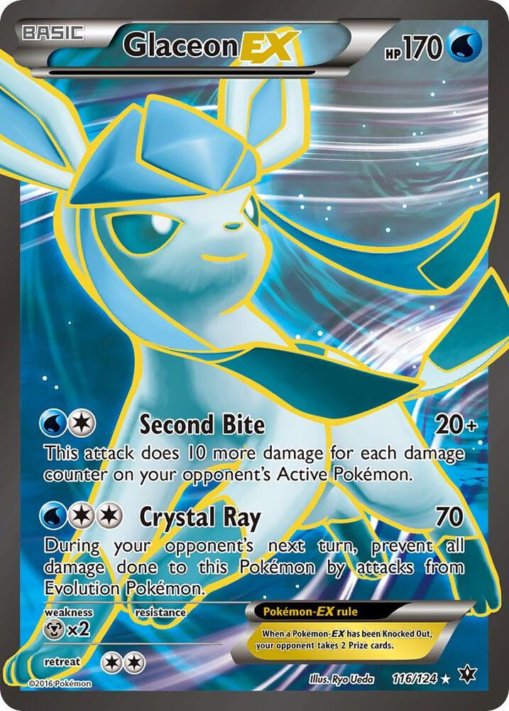 Pokemon Glaceon EX 116/124 Fates Collide