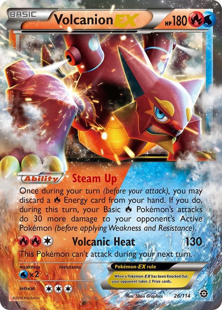 Pokemon Volcanion EX 26/114 Steam Siege