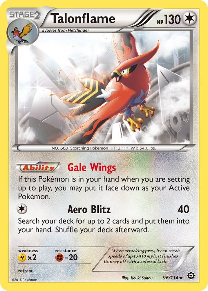 Pokemon Talonflame 96/114 Steam Siege