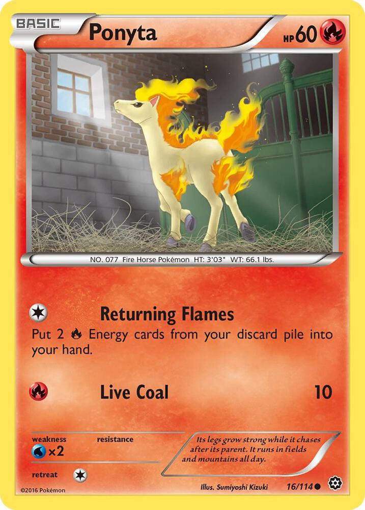Pokemon Ponyta 16/114 Steam Siege