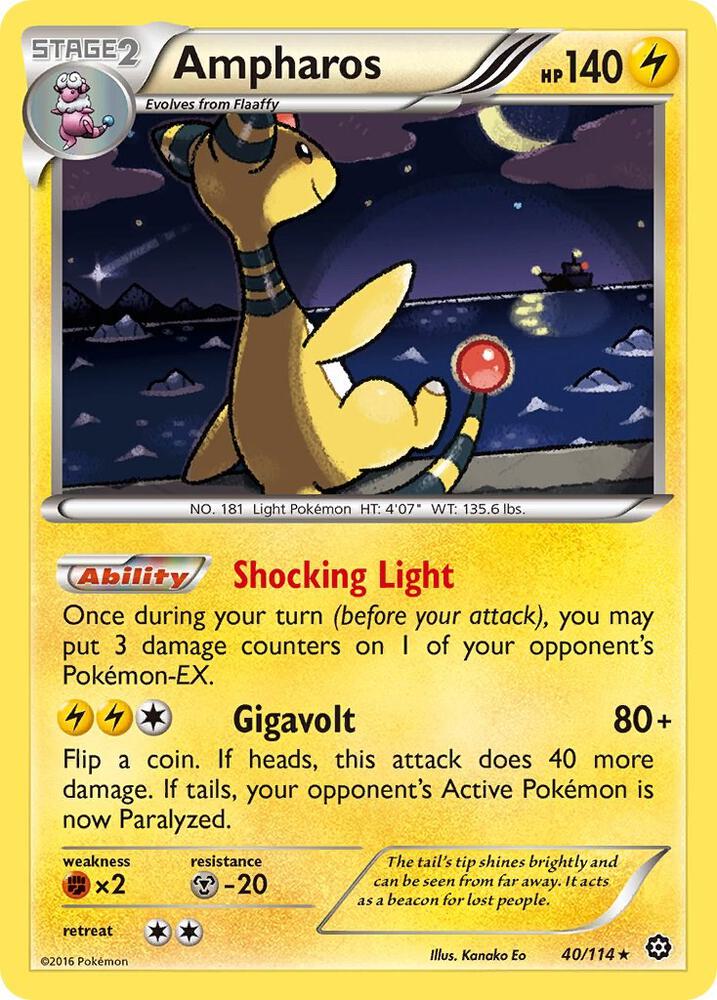 Pokemon Ampharos 40/114 Steam Siege