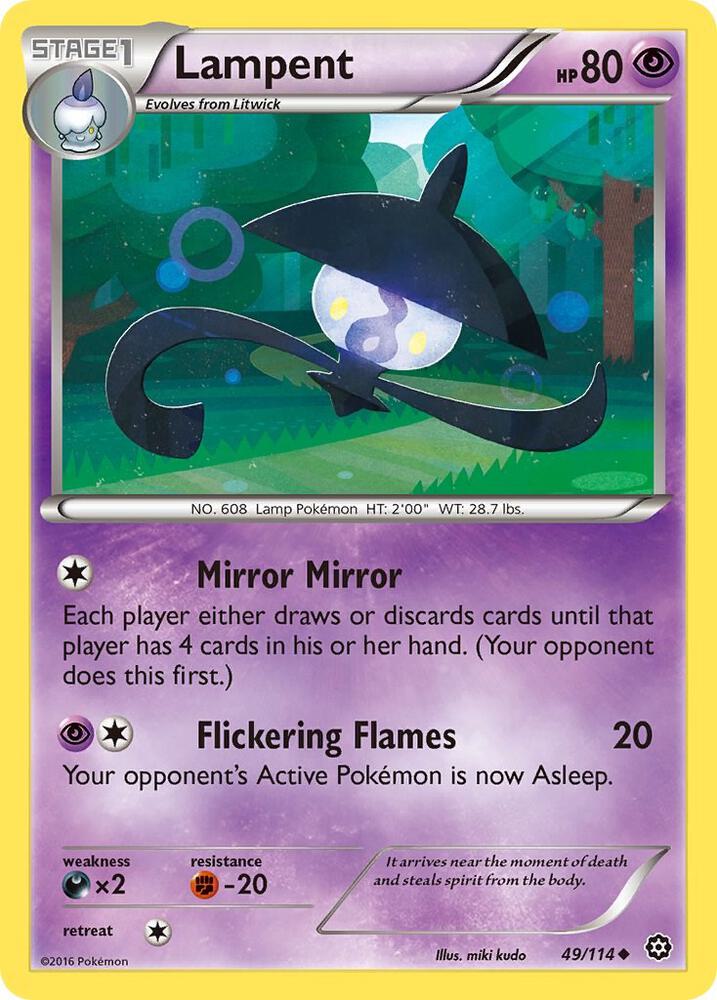 Pokemon Lampent 49/114 Steam Siege