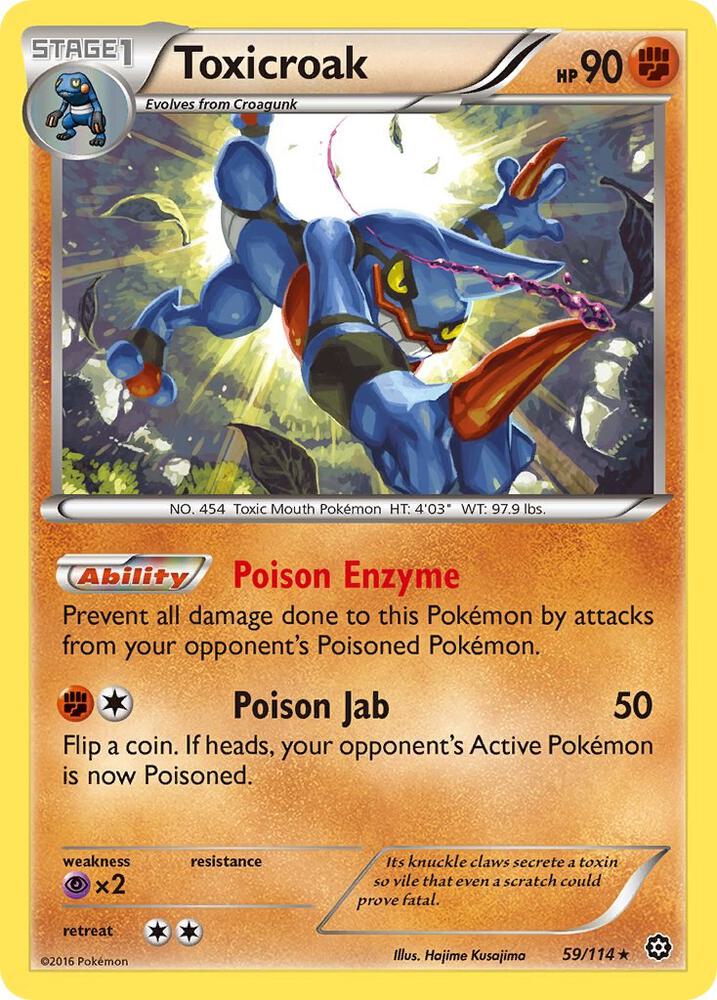 Pokemon Toxicroak 59/114 Steam Siege