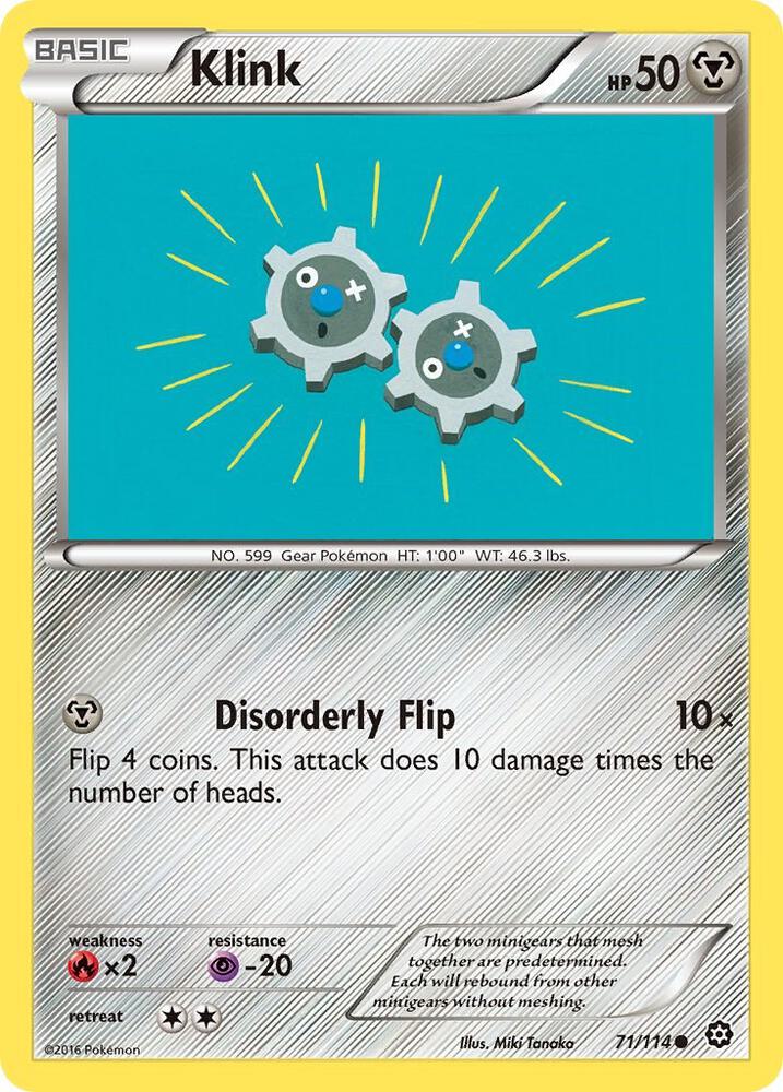 Pokemon Klink 71/114 Steam Siege