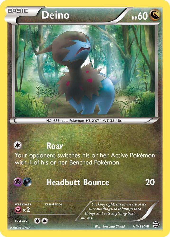 Pokemon Deino 84/114 Steam Siege