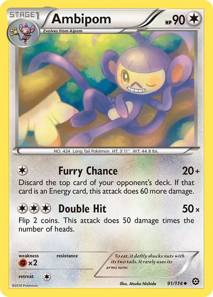 Pokemon Ambipom 91/114 Steam Siege