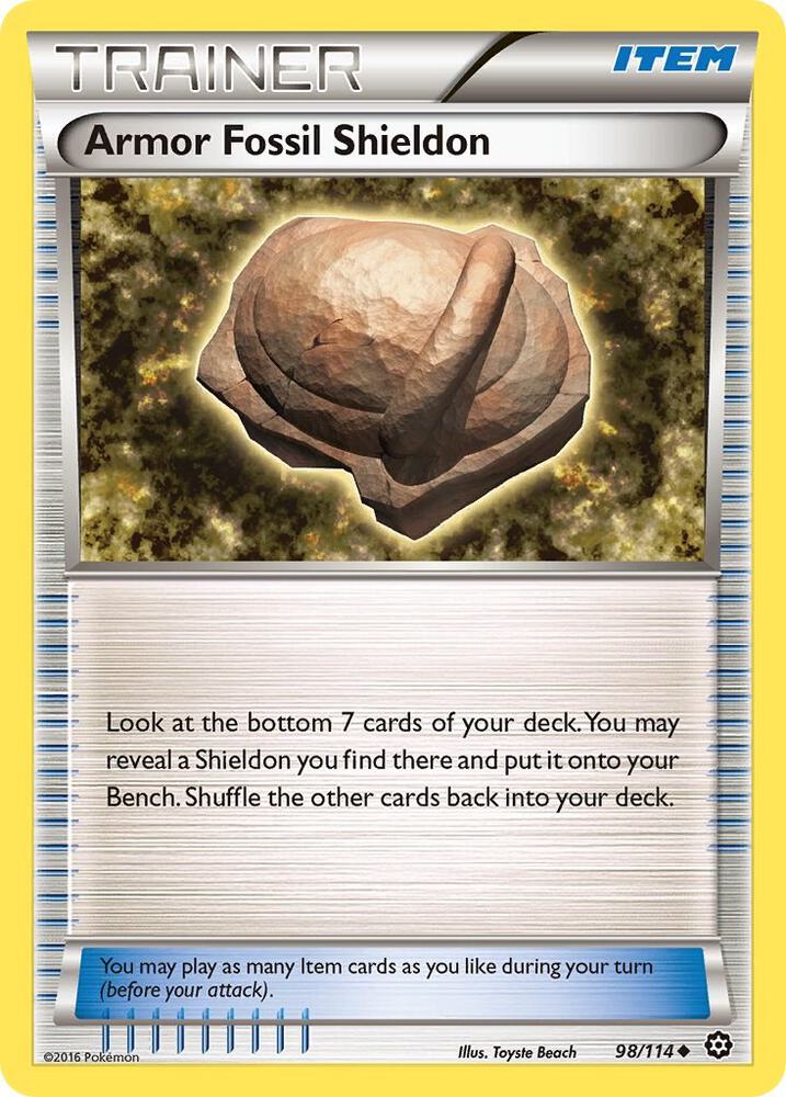 Pokemon Armor Fossil Shieldon 98/114 Steam Siege