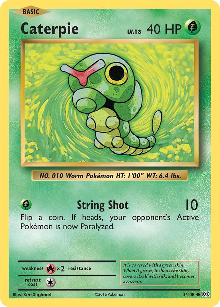 Pokemon Caterpie 3/108 Evolutions