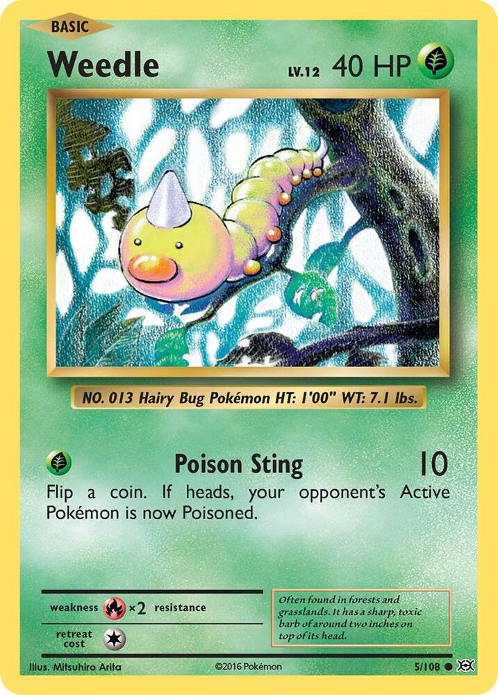 Pokemon Weedle 5/108 Evolutions