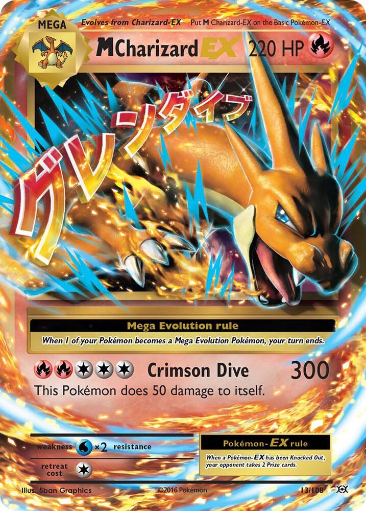 Pokemon M Charizard EX 13/108 Evolutions