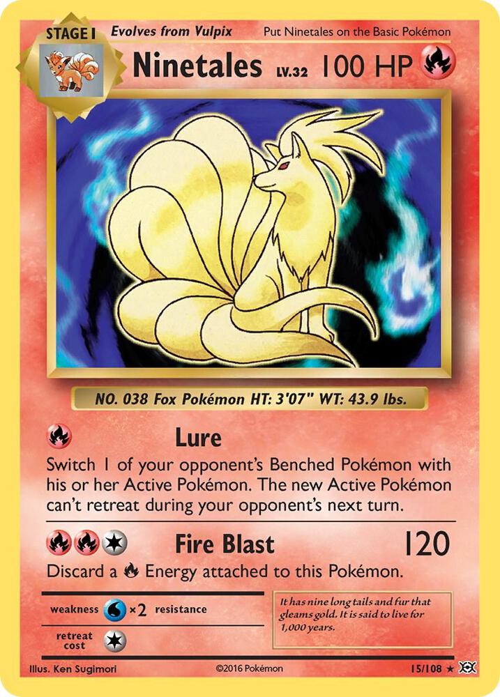 Pokemon Ninetales 15/108 Evolutions